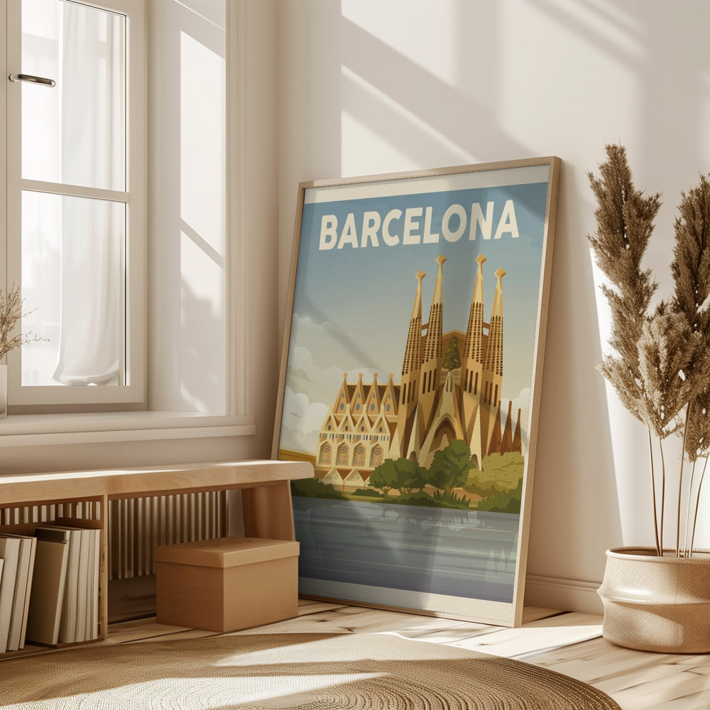 Barcelona Travel Print Poster