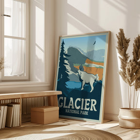 Glacier National Park Travel Print Poster