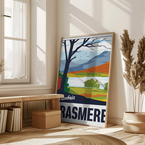 Grasmere Lake District Travel Print Poster