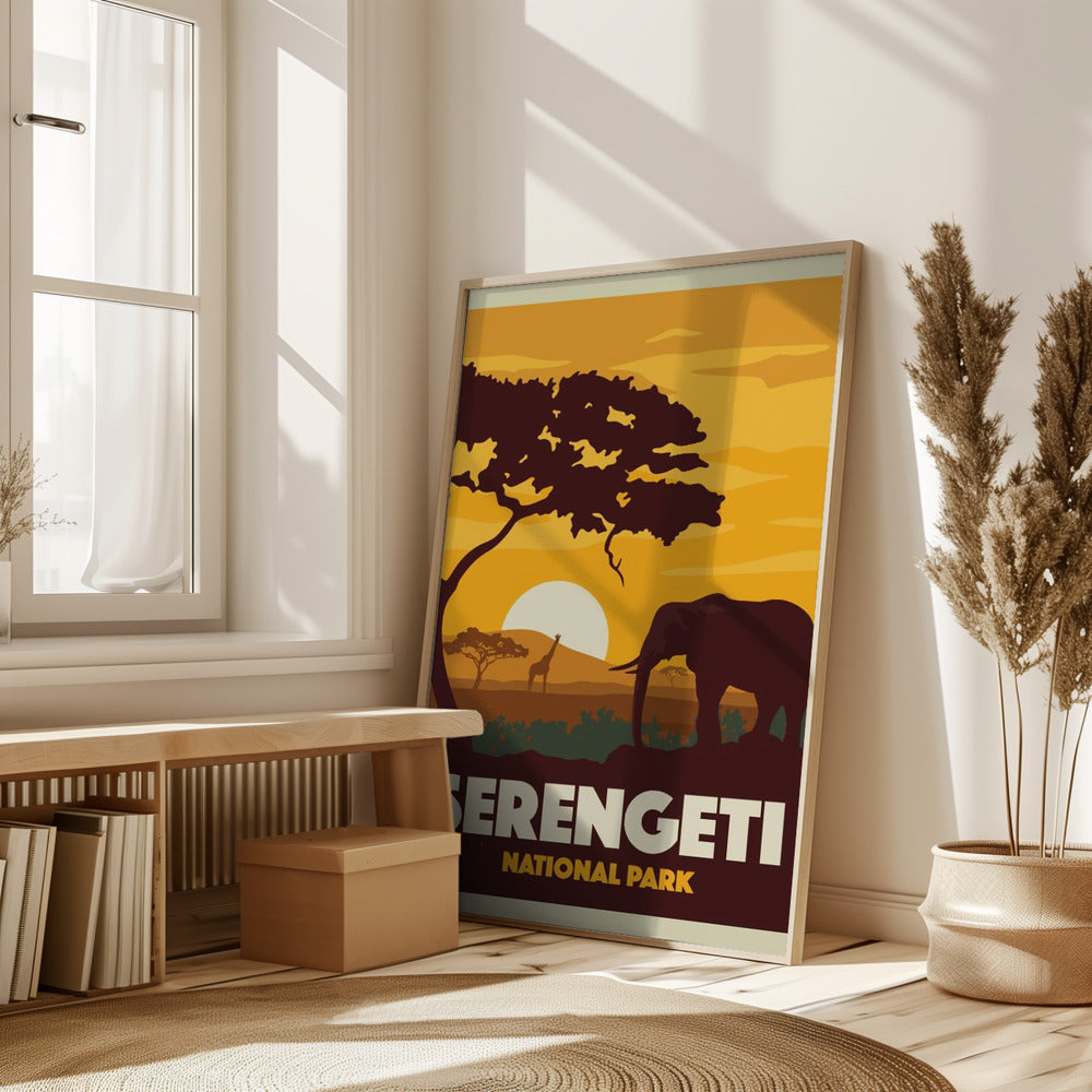 Serengeti National Park Travel Print Poster