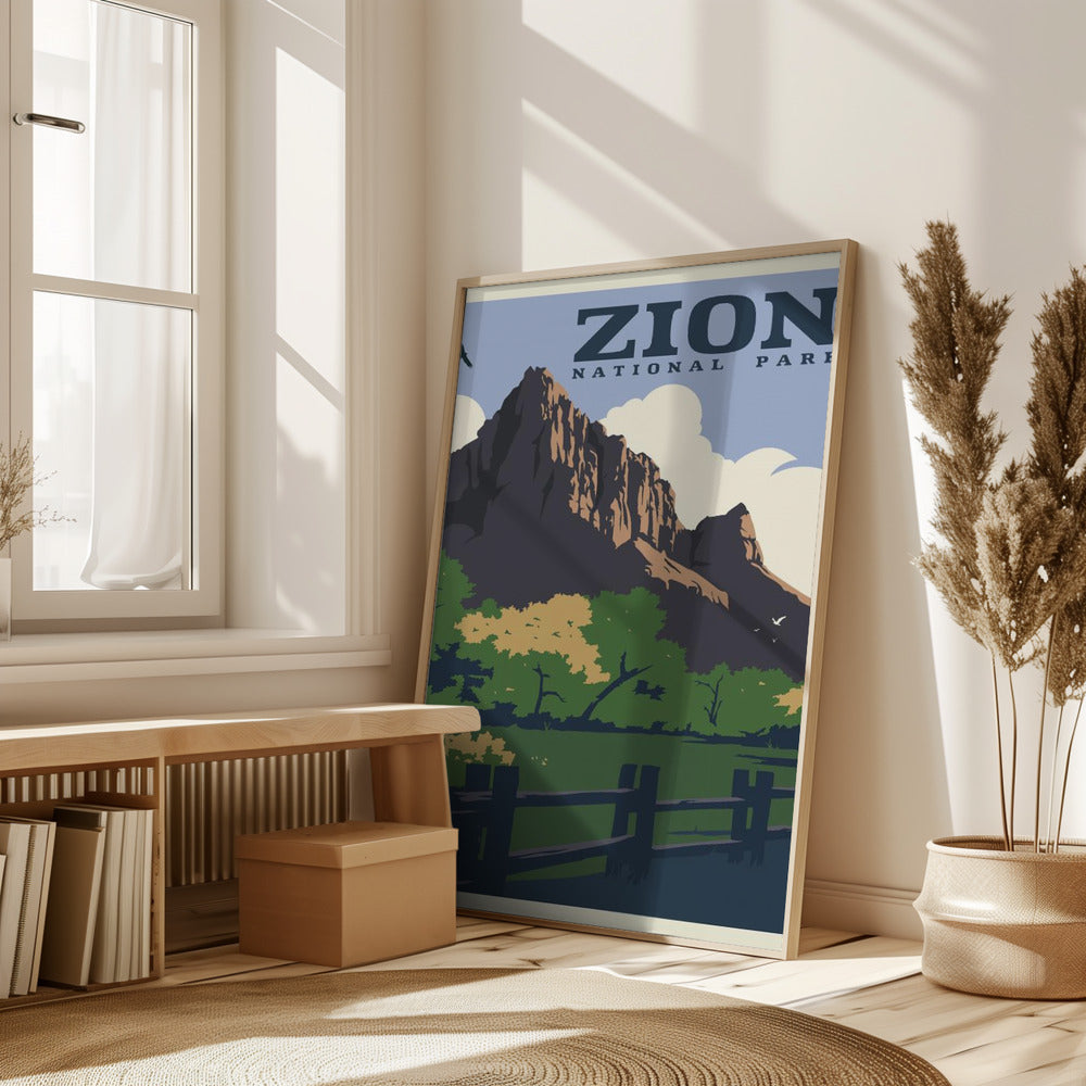 Zion National Park Travel Print Poster