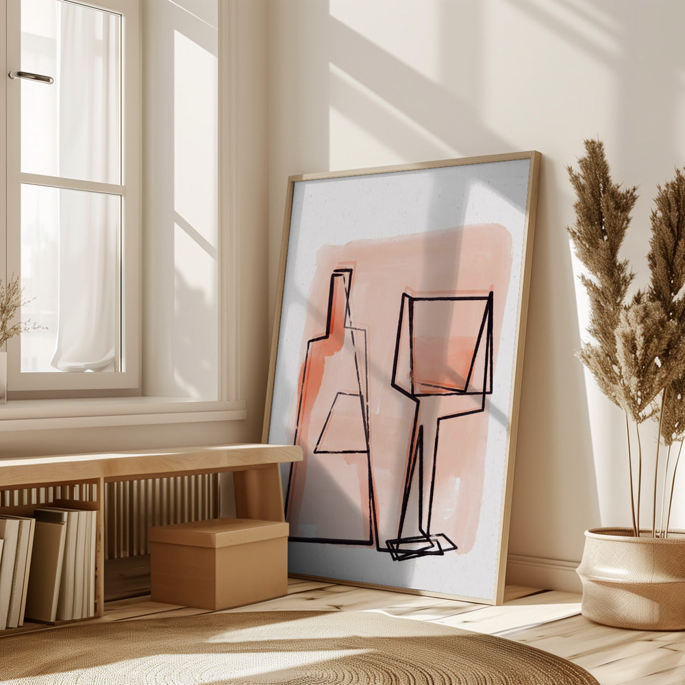 Bottle And Glass Poster