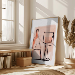 Bottle And Glass Poster