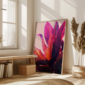 Fuchsia Leaves II Poster