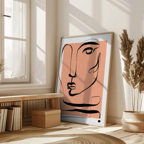 Le Visage (Peach) Poster