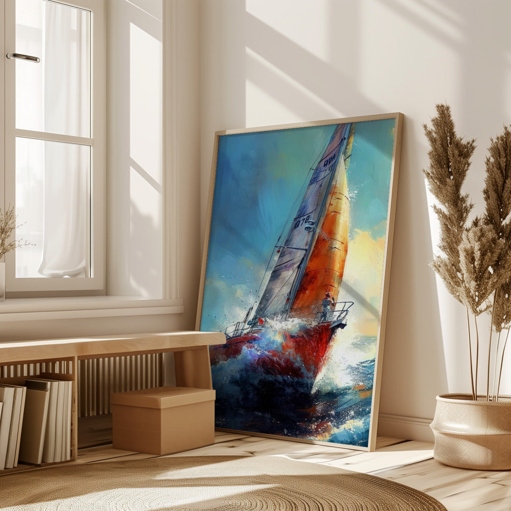 Yacht racing sport art 30 Poster