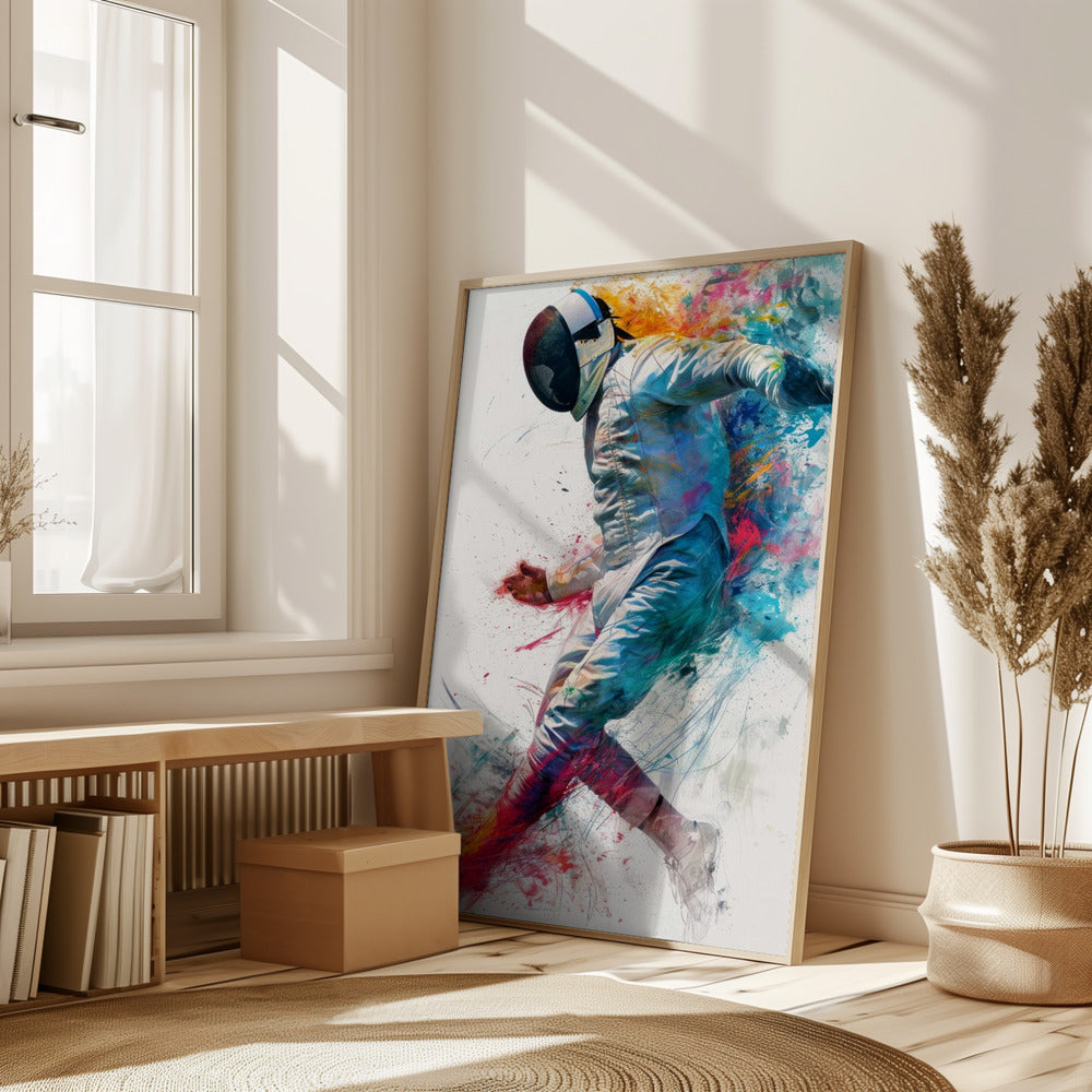 Fencing sport art #fencing #sport Poster