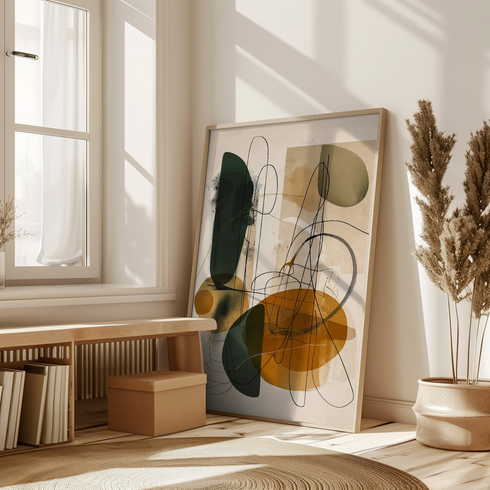 Abstract Beige No 1 Poster