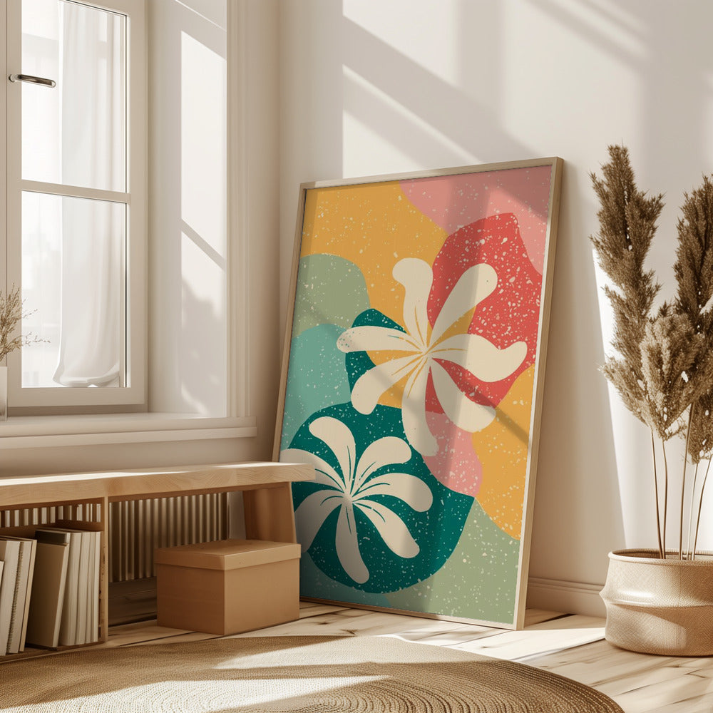 Abstract Flowers Poster