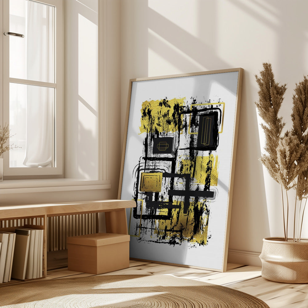 ABSTRACT ART Construction Plan Poster