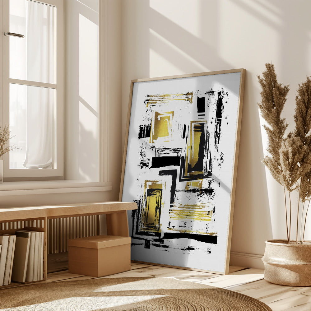 ABSTRACT ART Edgy Structures Poster