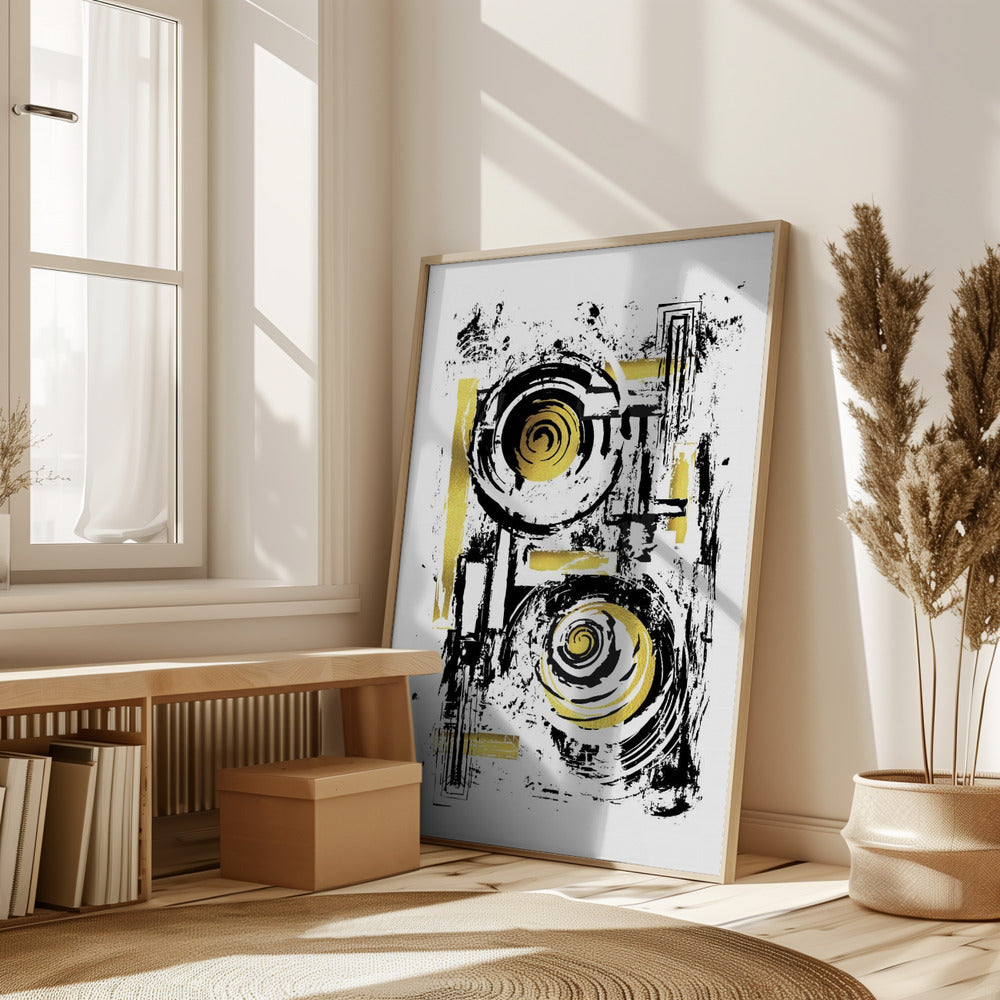 ABSTRACT ART Hard Working Poster
