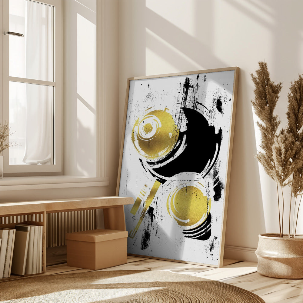 ABSTRACT ART Flying spheres Poster