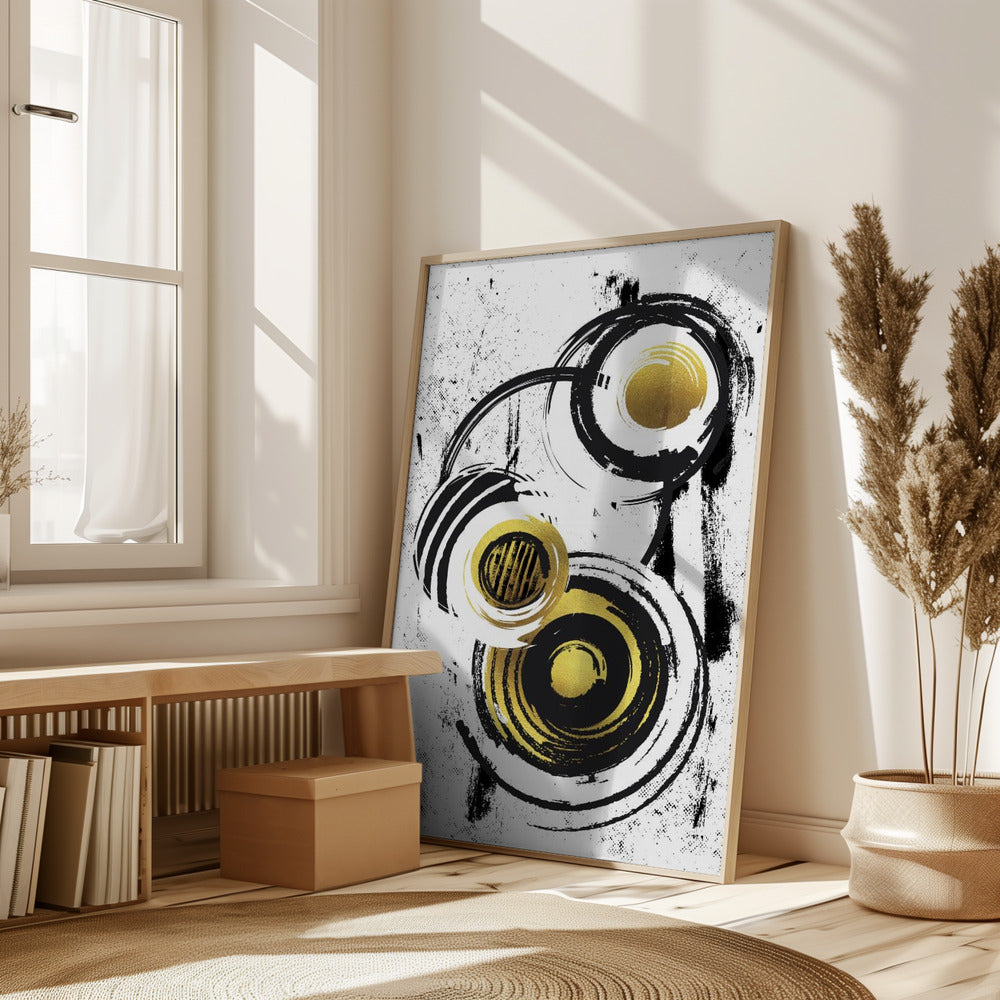 ABSTRACT ART Rotating circles Poster