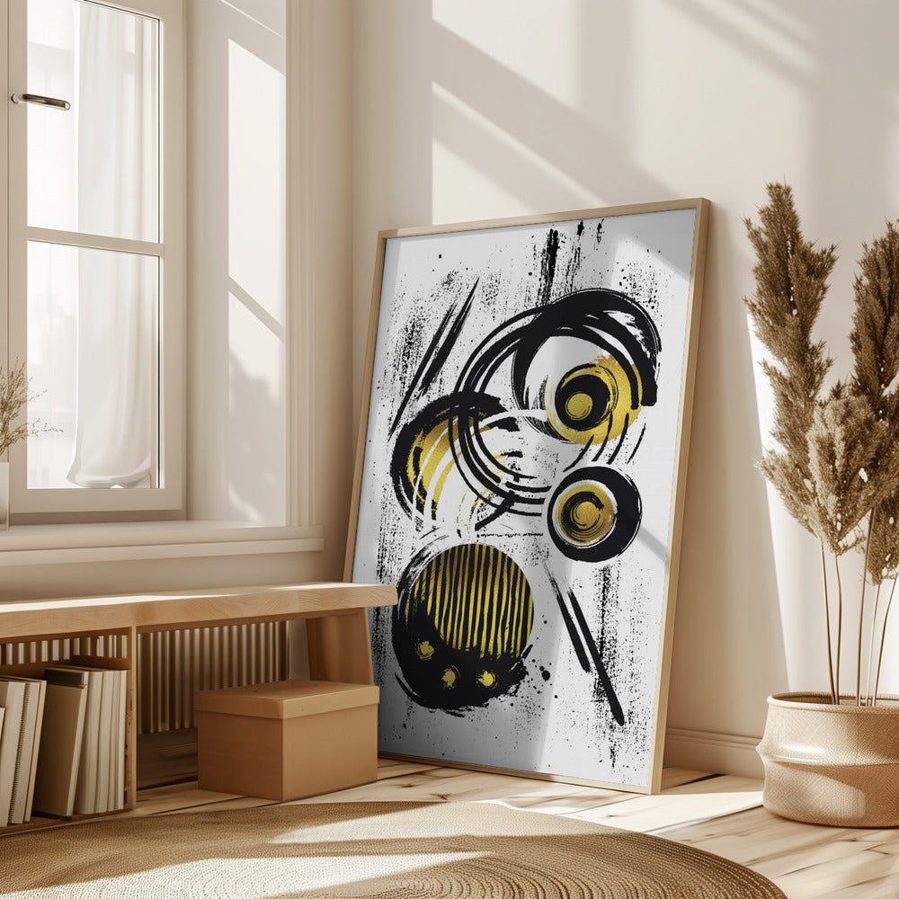 ABSTRACT ART Funky circles Poster