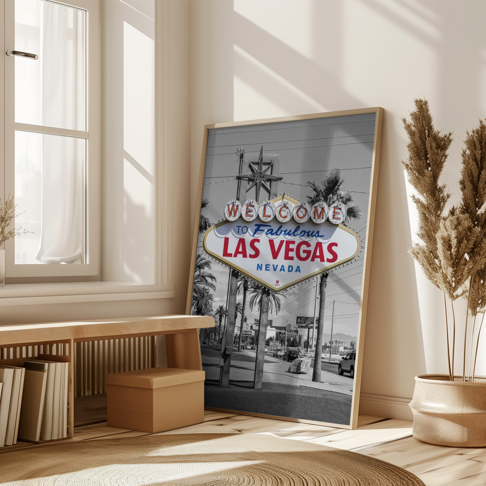 LAS VEGAS Sign - colorkey Poster