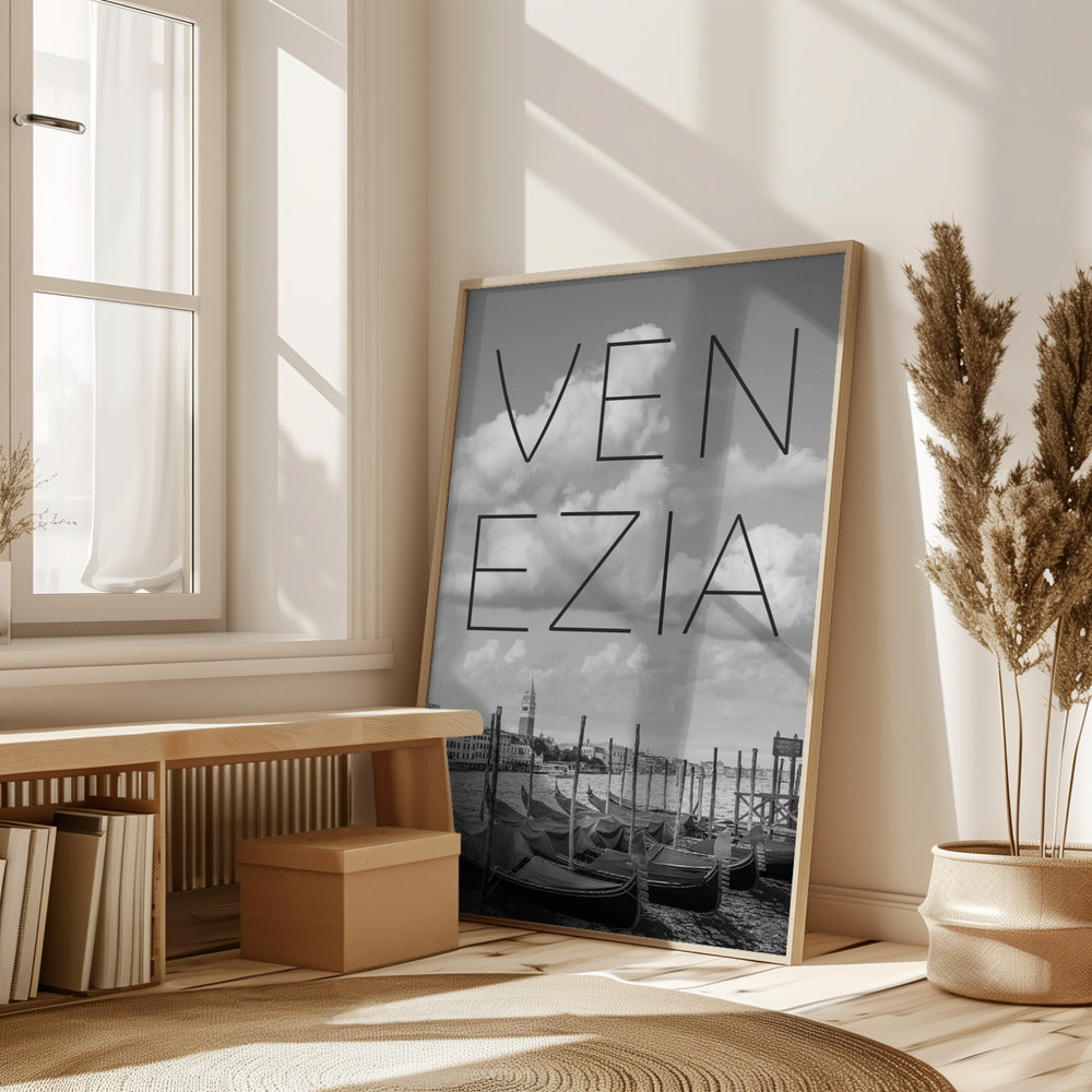 VENICE Grand Canal and St Mark&#039;s Campanile | Text &amp; Skyline Poster