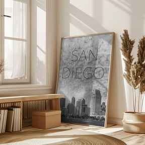 SAN DIEGO Skyline | Text Poster