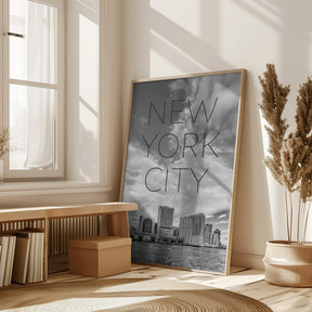 LOWER MANHATTAN and Whitehall Terminal | Text &amp; Skyline Poster