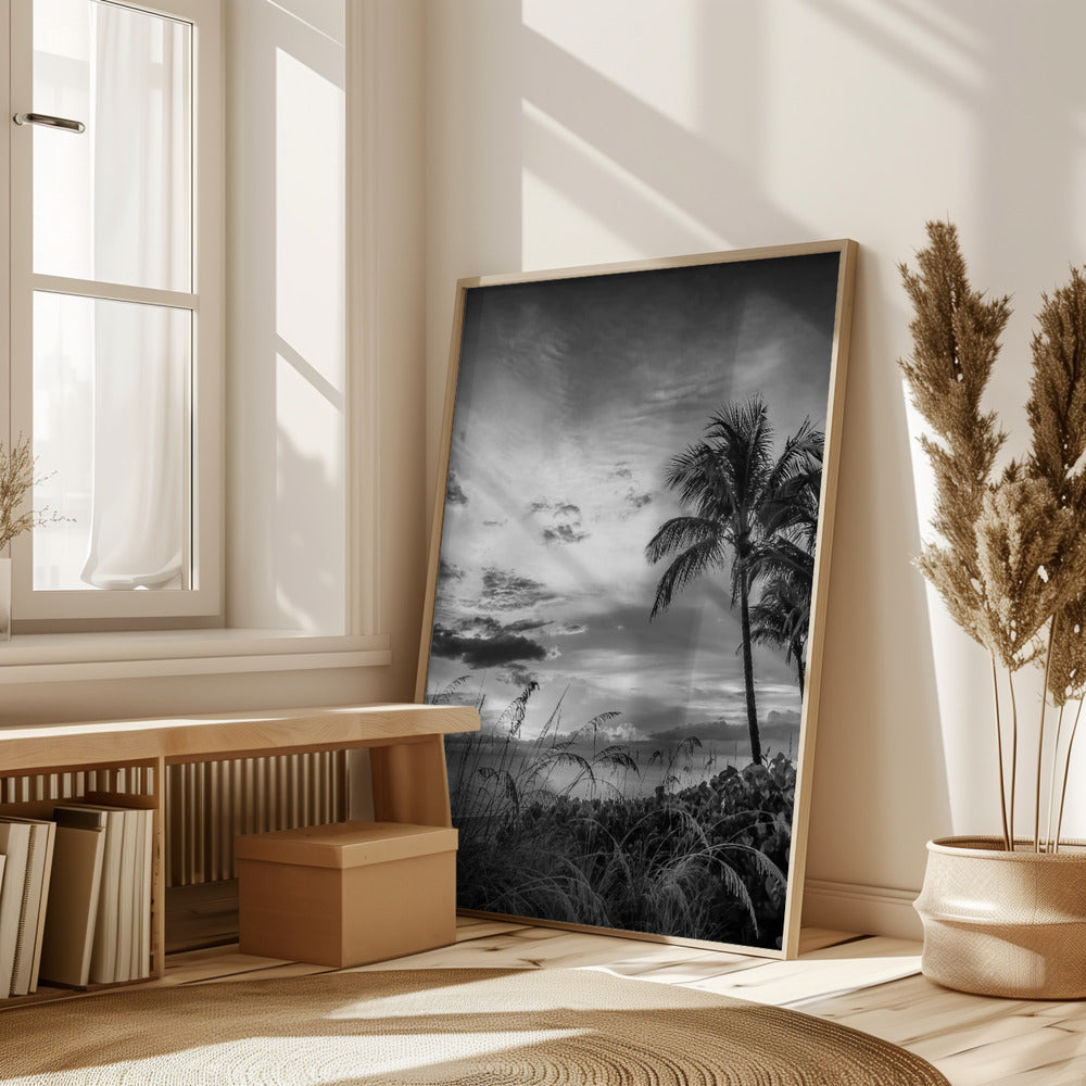 BONITA BEACH Evening mood | monochrome Poster