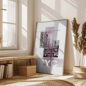 Poster Art NYC Fifth Avenue Traffic | pink marble Poster