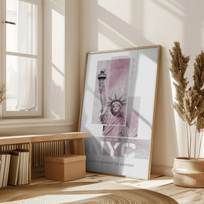 Poster Art NYC Statue of Liberty | pink marble Poster