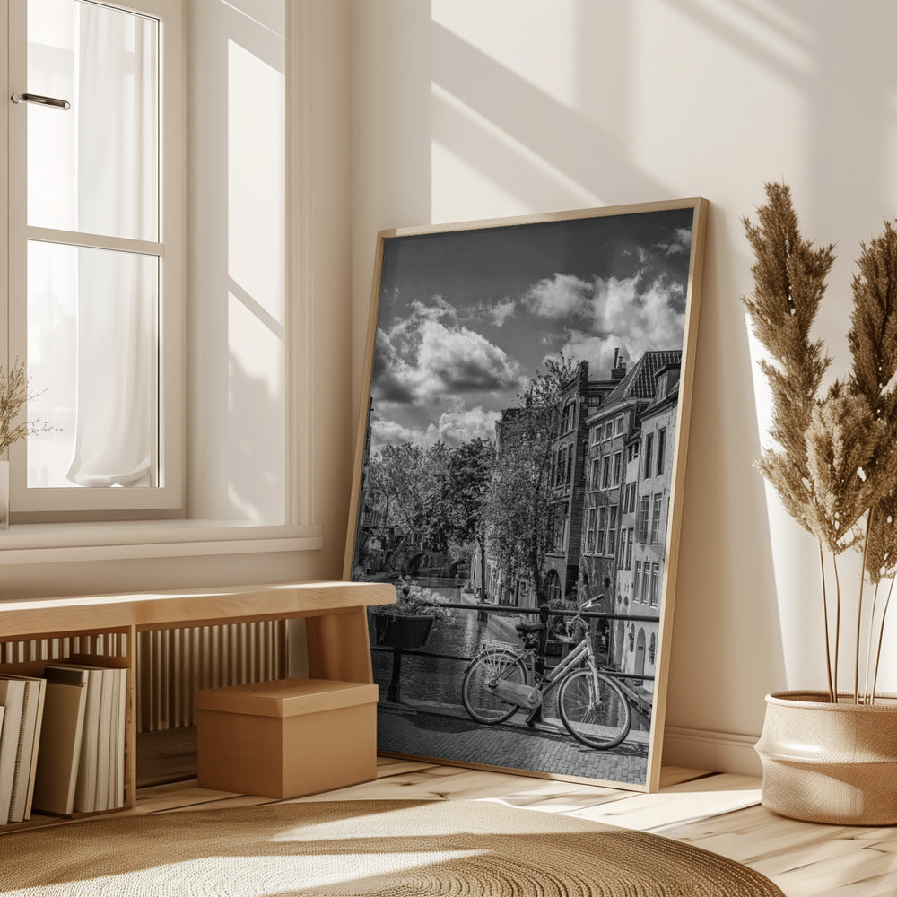 UTRECHT Oudegracht with view in southern direction | Monochrome Poster