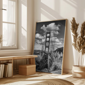 SAN FRANCISCO Golden Gate Bridge - monochrome Poster