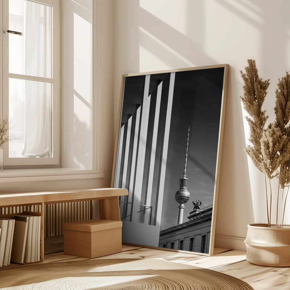 BERLIN MONOCHROME Television Tower &amp; Museum Island Poster