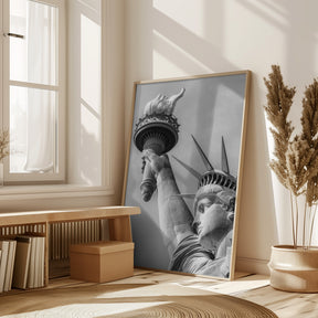 NEW YORK CITY Monochrome Statue of Liberty Poster