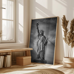 NEW YORK CITY Monochrome Statue of Liberty Poster