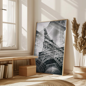 Eiffel Tower Double Exposure Poster