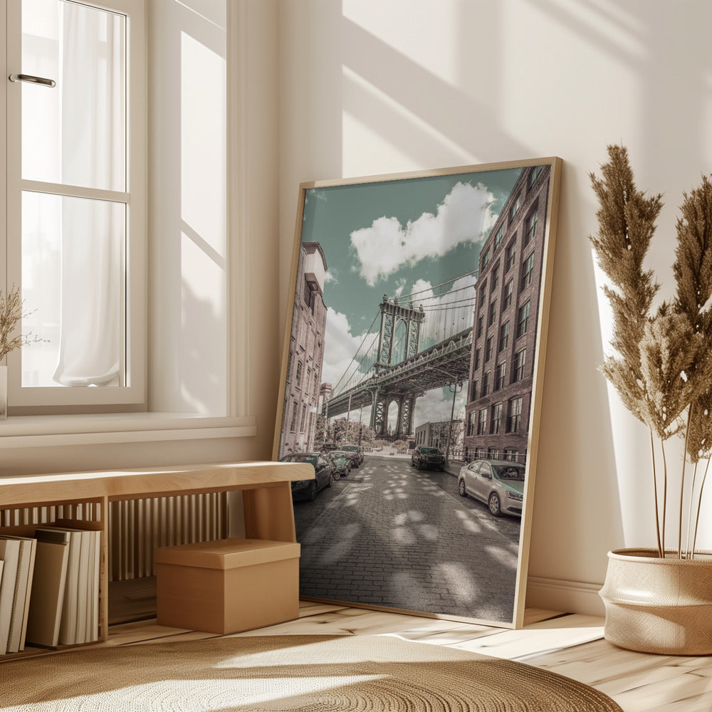 NEW YORK CITY Manhattan Bridge | urban vintage style Poster