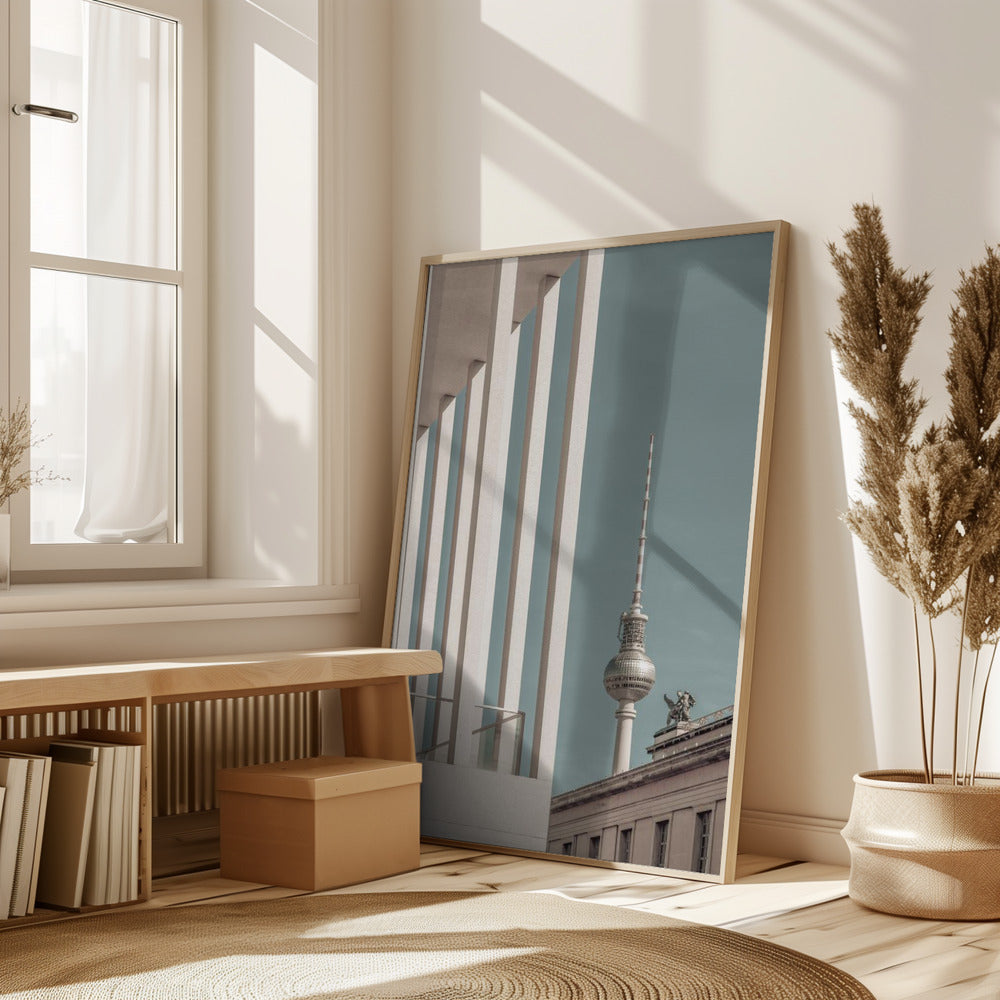 BERLIN Television Tower &amp; Museum Island | urban vintage style Poster