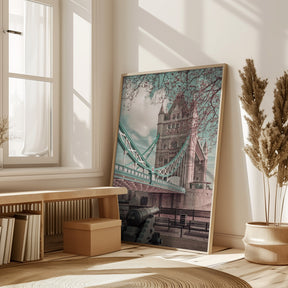 LONDON Tower Bridge in Detail | urban vintage style Poster