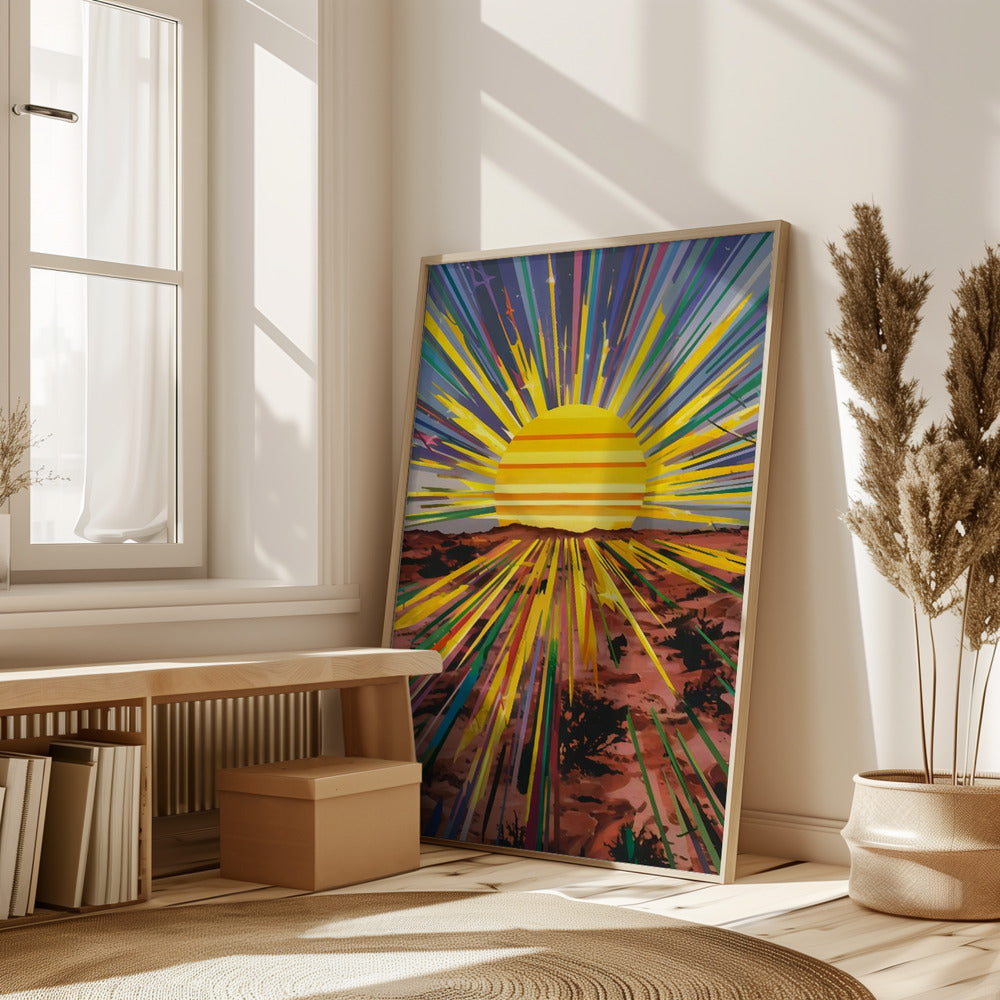 Sunrise In the Desert Poster