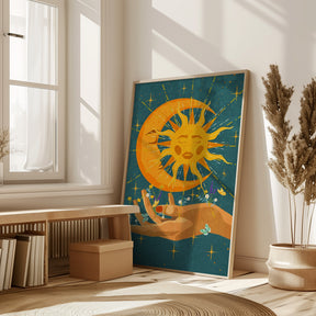 Sun and moon in my hand Poster