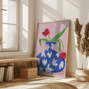 Tulpe in vase Poster