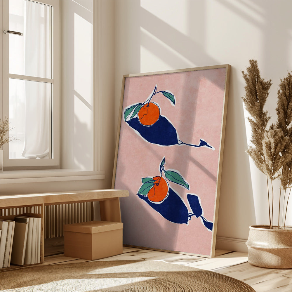 Abstract Oranges Poster