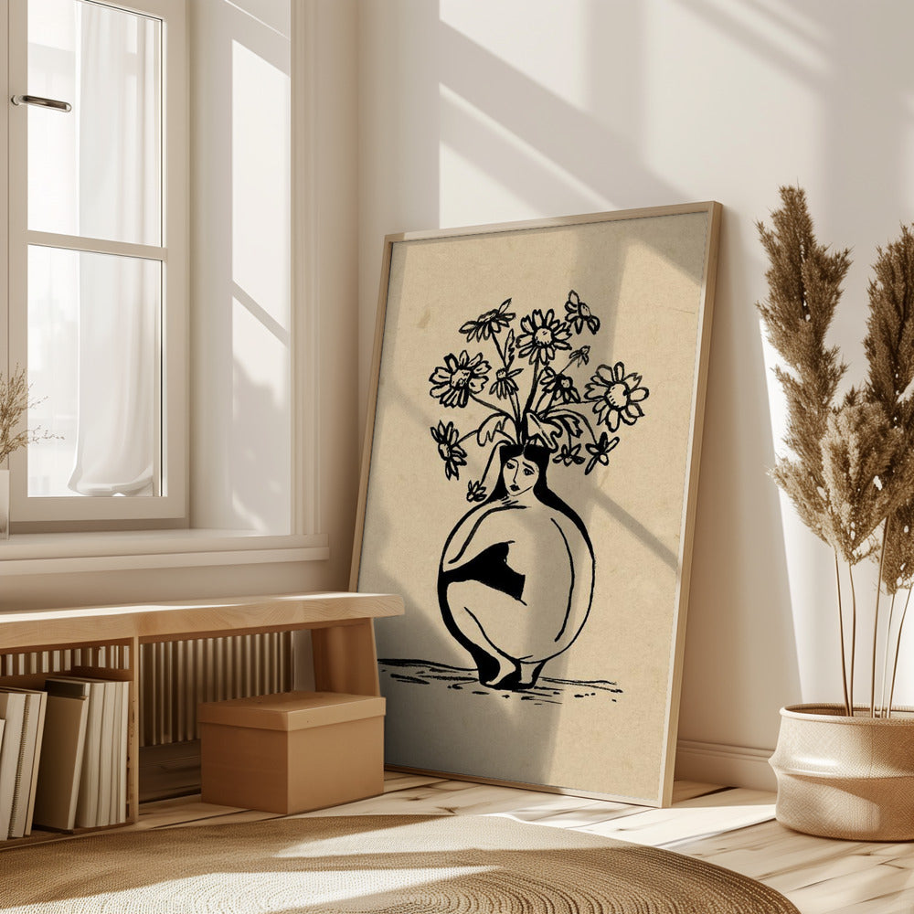 Woman in vase Poster