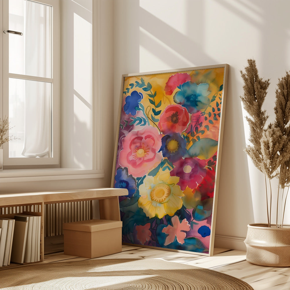 Watercolor Floral No. 6 Poster