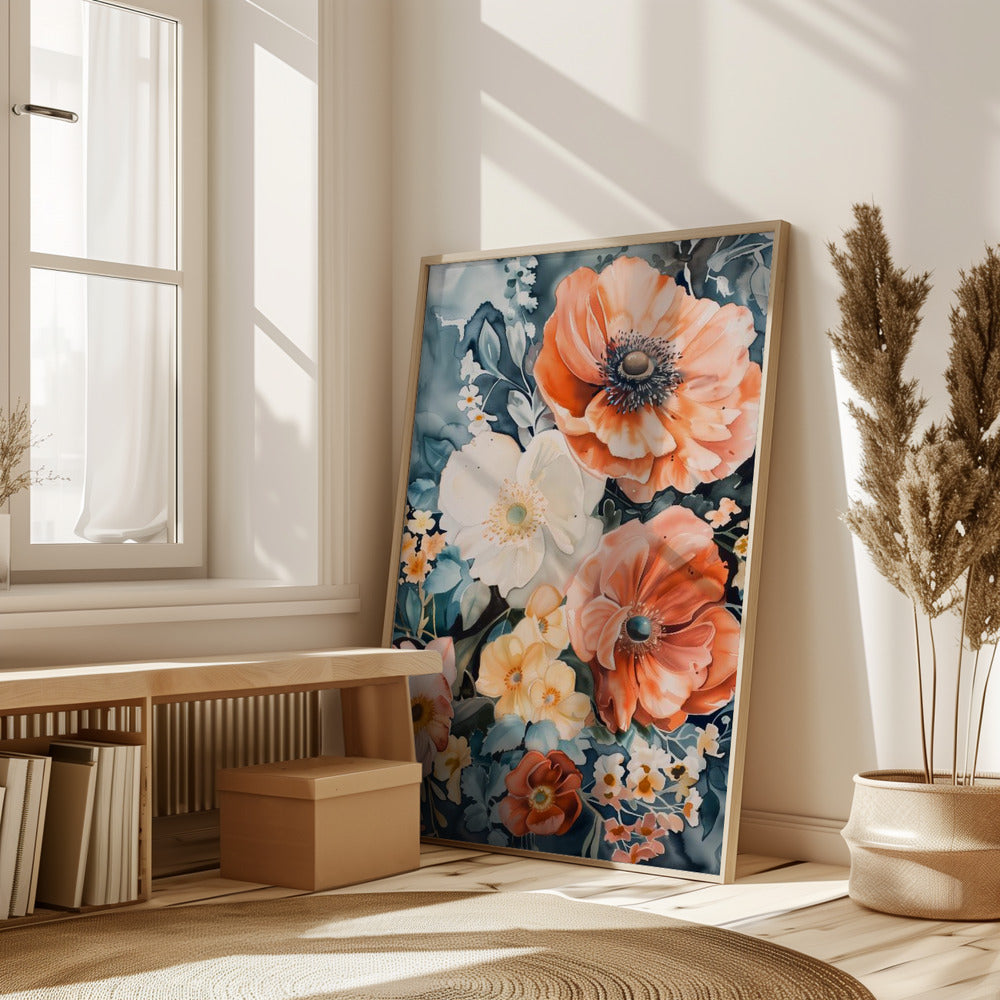 Watercolor Floral No. 7 Poster