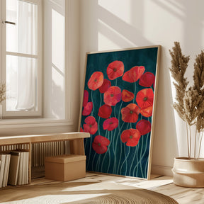 Red poppies Poster