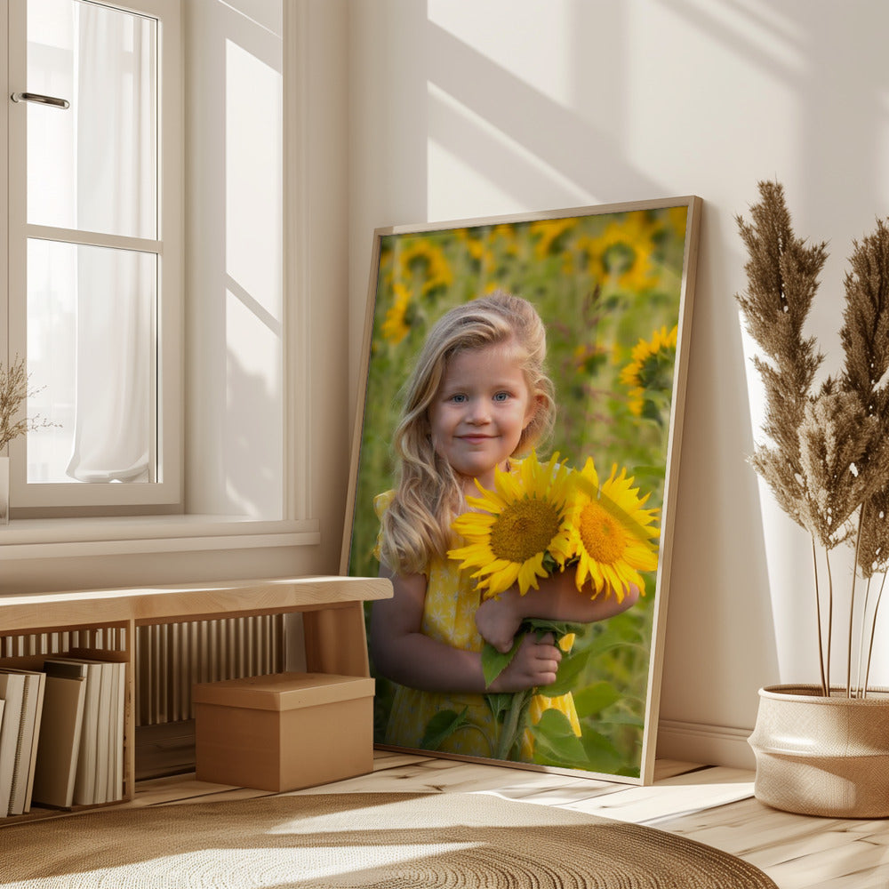 Sunflower girl Poster