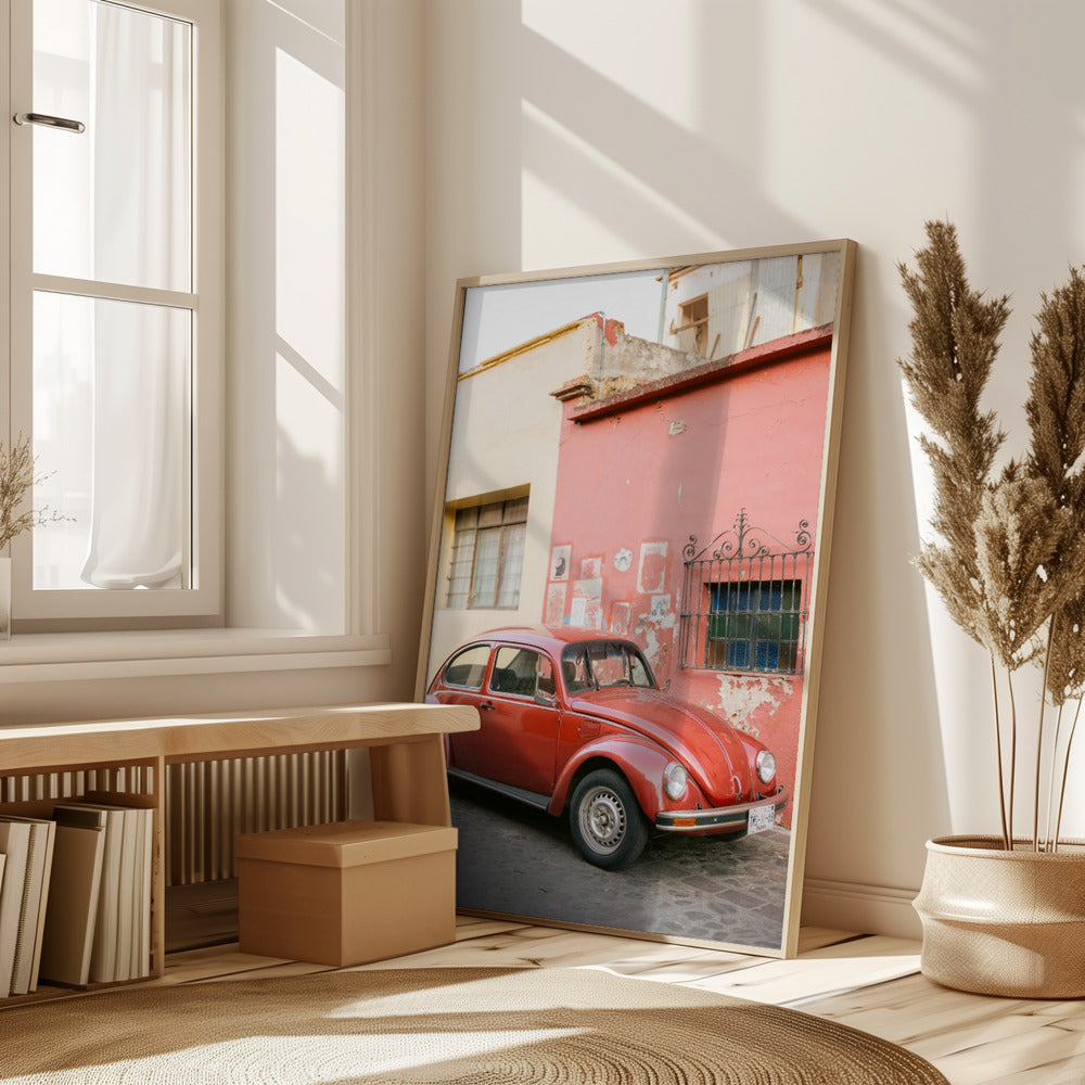 Volskwagen Beetle in Oaxaca Poster