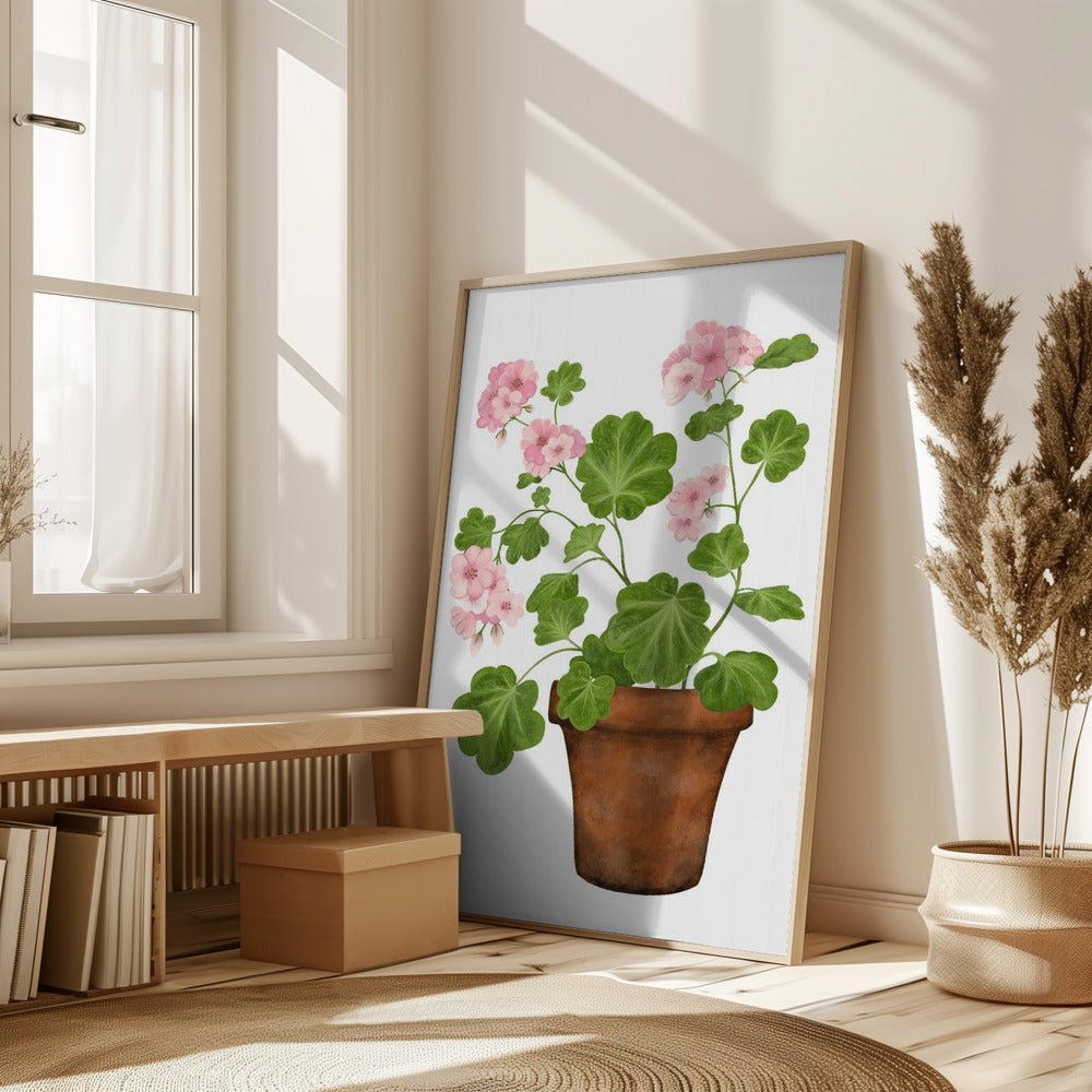 Pink Geranium Poster