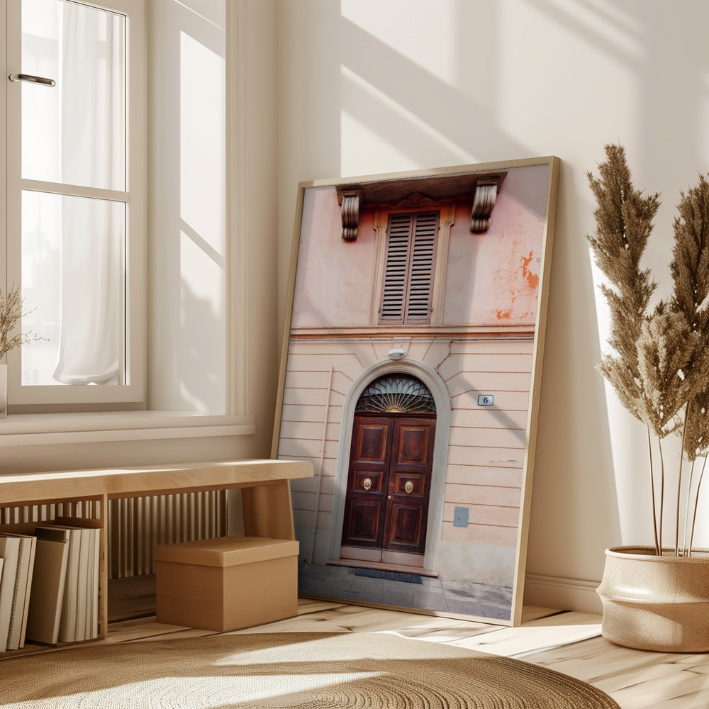 Bologna in Pink | Italy travel photography Poster