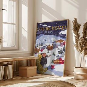 Travel Poster woman in France, Courchevel Poster