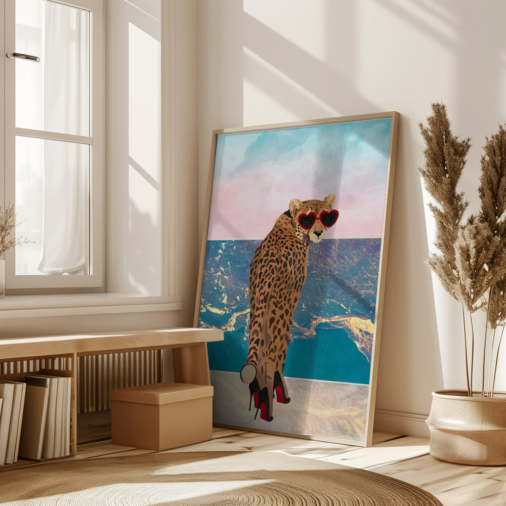 Cheetah on holiday Poster