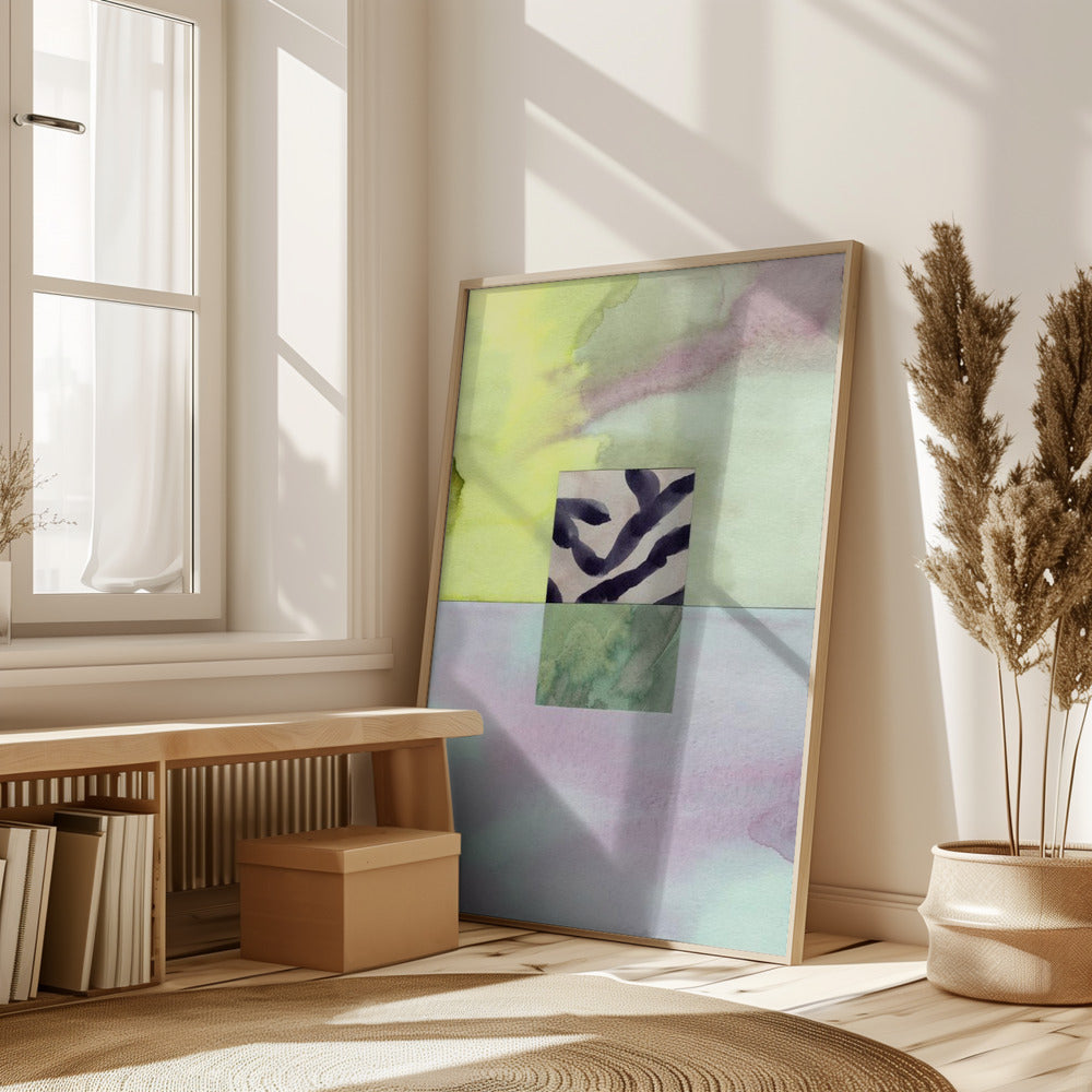 Watercolor abstract composition 8 Poster